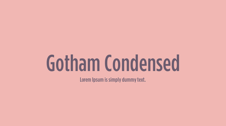 Gotham condensed black font